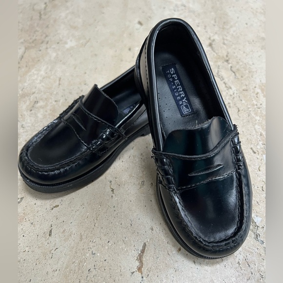 Sperry Colton Shined Leather Penny Loafer Little Boy’s Size 10 - Picture 1 of 7
